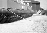 AP1-88 hovercraft at the Hovertravel maintenance hangar